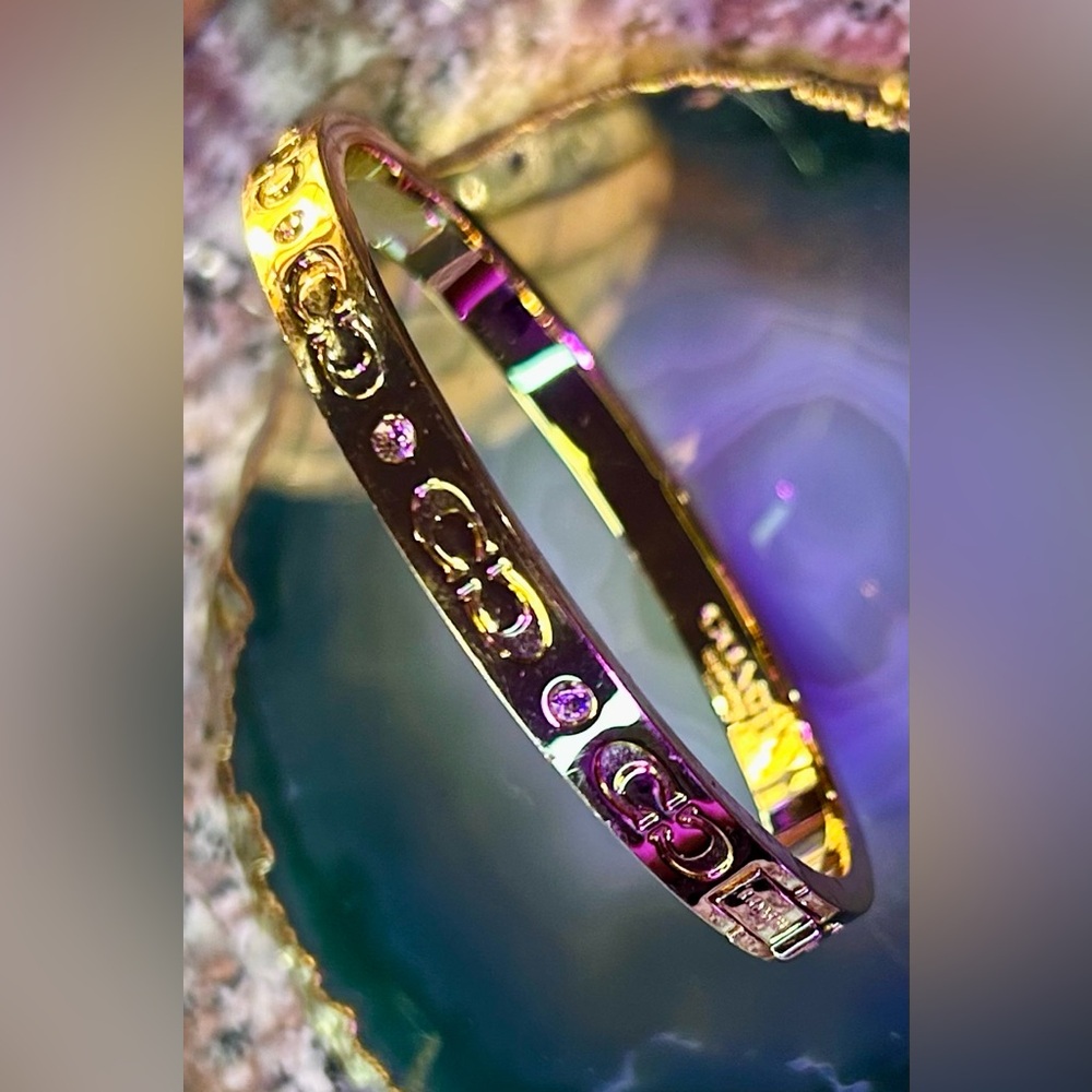 Coach bracelet gold plated